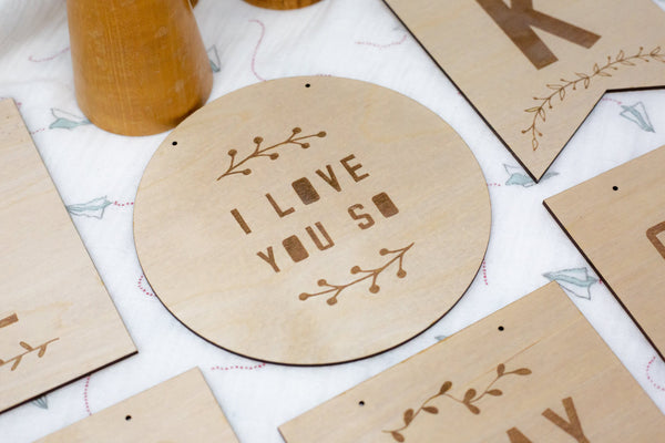 I Love You So - Classic Disc - Kids Room Decorations