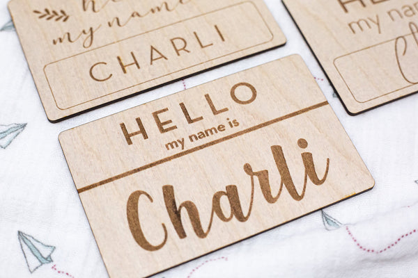 Hello My Name Is - Traditional Tag - Name Announcement | Personalized
