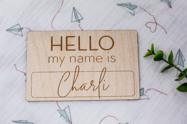 Hello My Name Is - Simple Tag - Name Announcement | Personalized