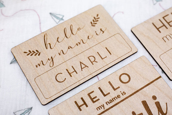 Hello My Name Is - Nature Tag - Name Announcement | Personalized