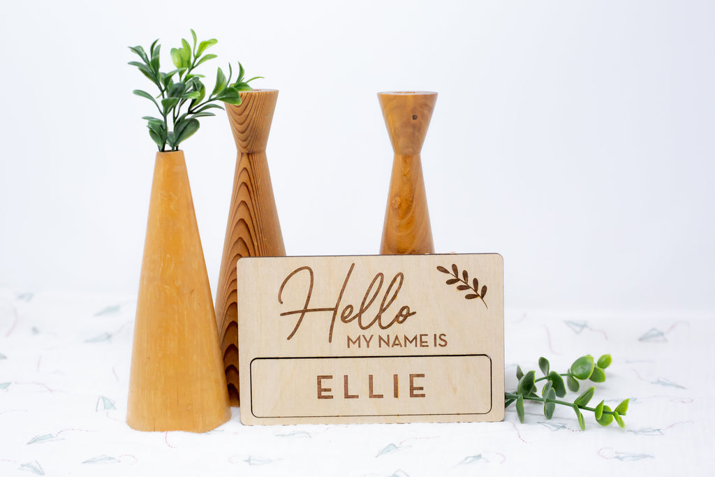 Hello My Name Is - Nature Corner Tag - Name Announcement | Personalized