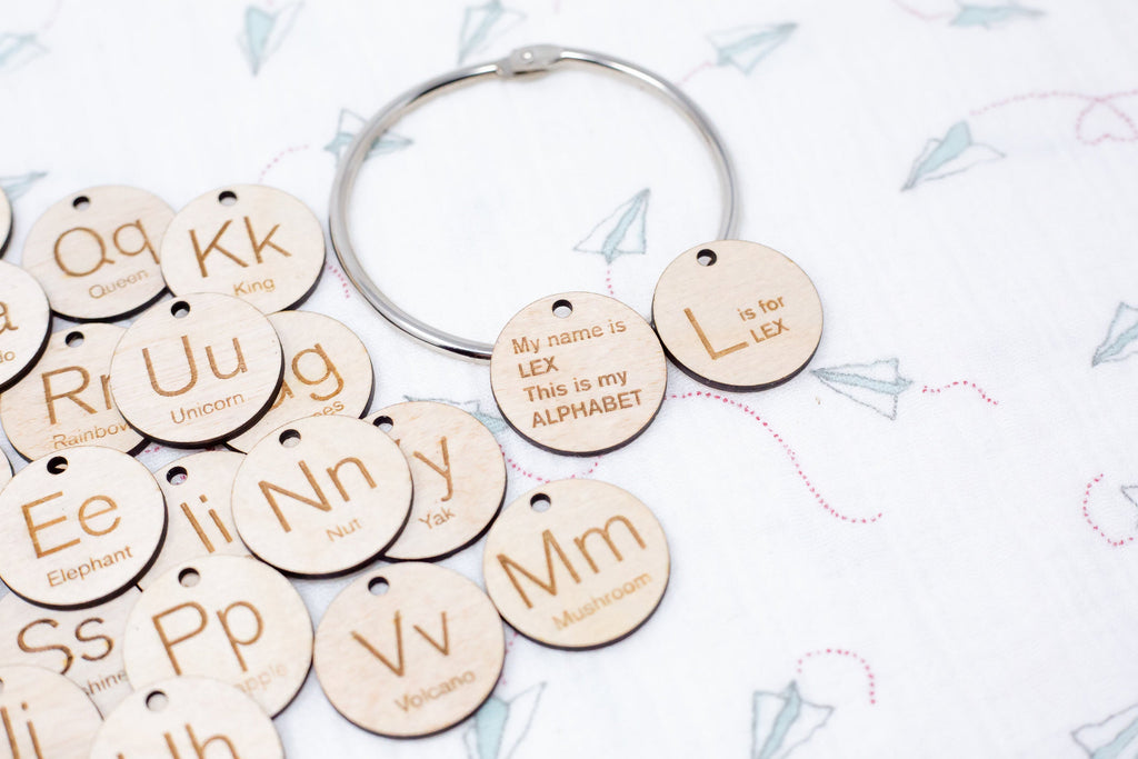 Personalized Alphabet Ring - Classic - Alphabet & Number Learning Flash Tokens | Personalized