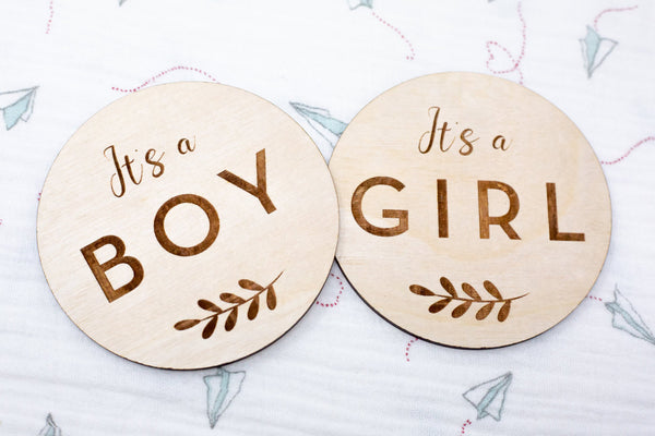 It's A Girl / Boy - Classic Double Sided - Gender Reveal